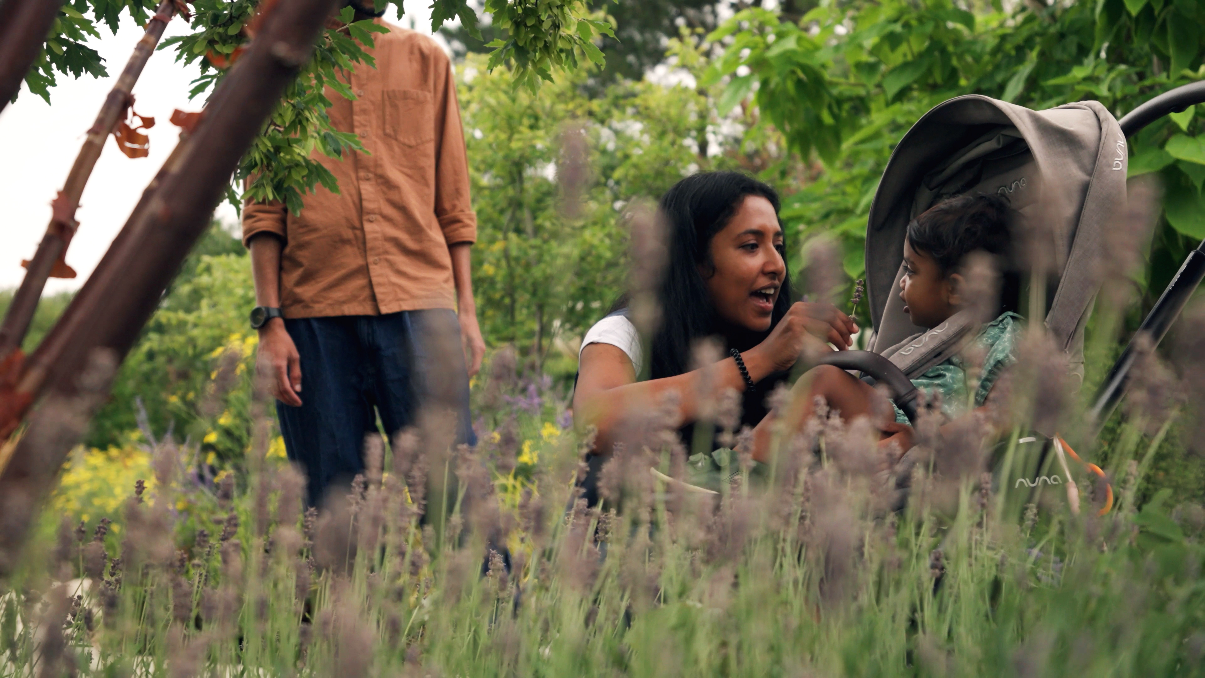 Exploring the garden at The Ark